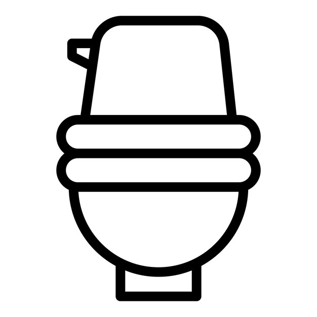 Icono de frente de inodoro Icono de vector de frente de inodoro de contorno para diseño web aislado sobre fondo blanco