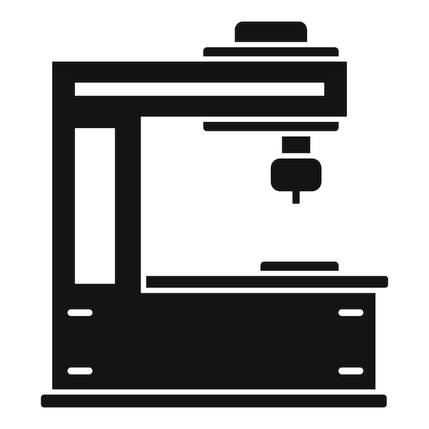 Icono de fresadora cortadora Ilustración simple del icono de vector de fresadora cortadora para diseño web aislado sobre fondo blanco