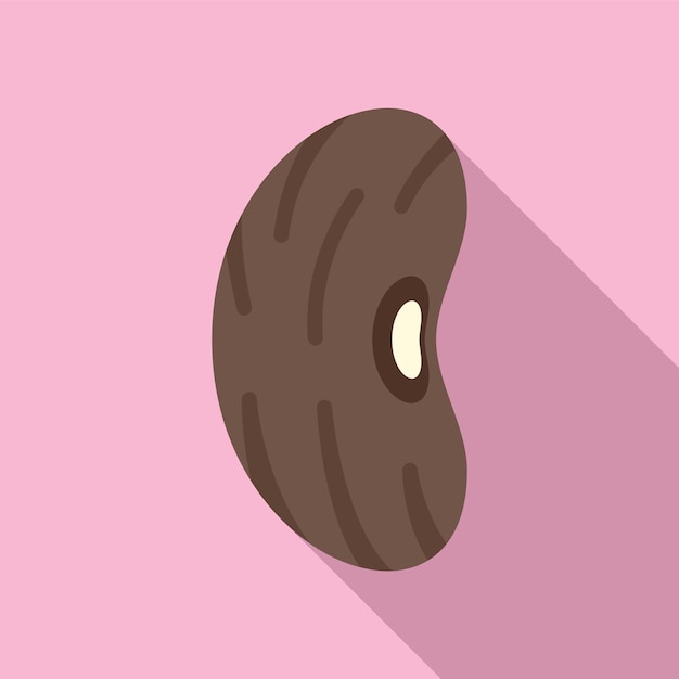 Icono de frijol de cosecha Ilustración plana del icono de vector de frijol de cosecha para diseño web