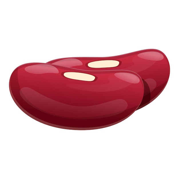 Icono de frijoles rojos Icono vectorial de frijolas rojas para el diseño web aislado sobre fondo blanco