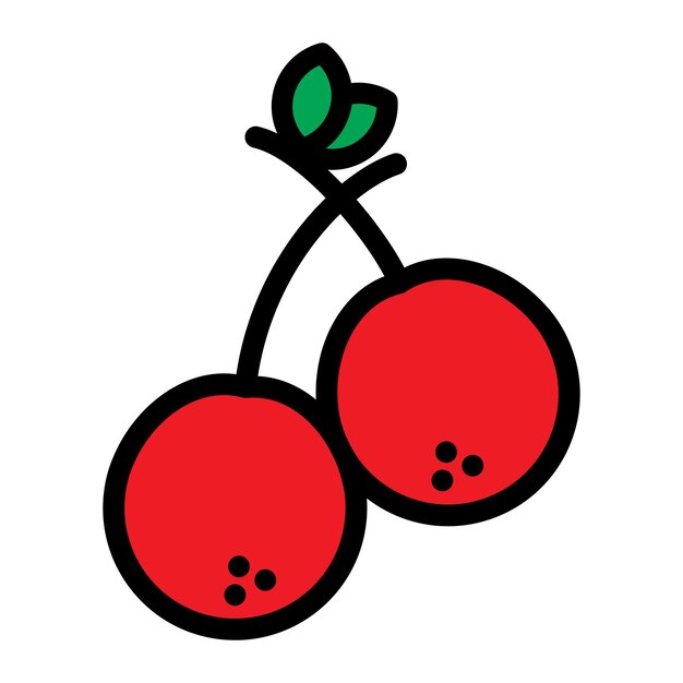 El icono de la fruta de cereza