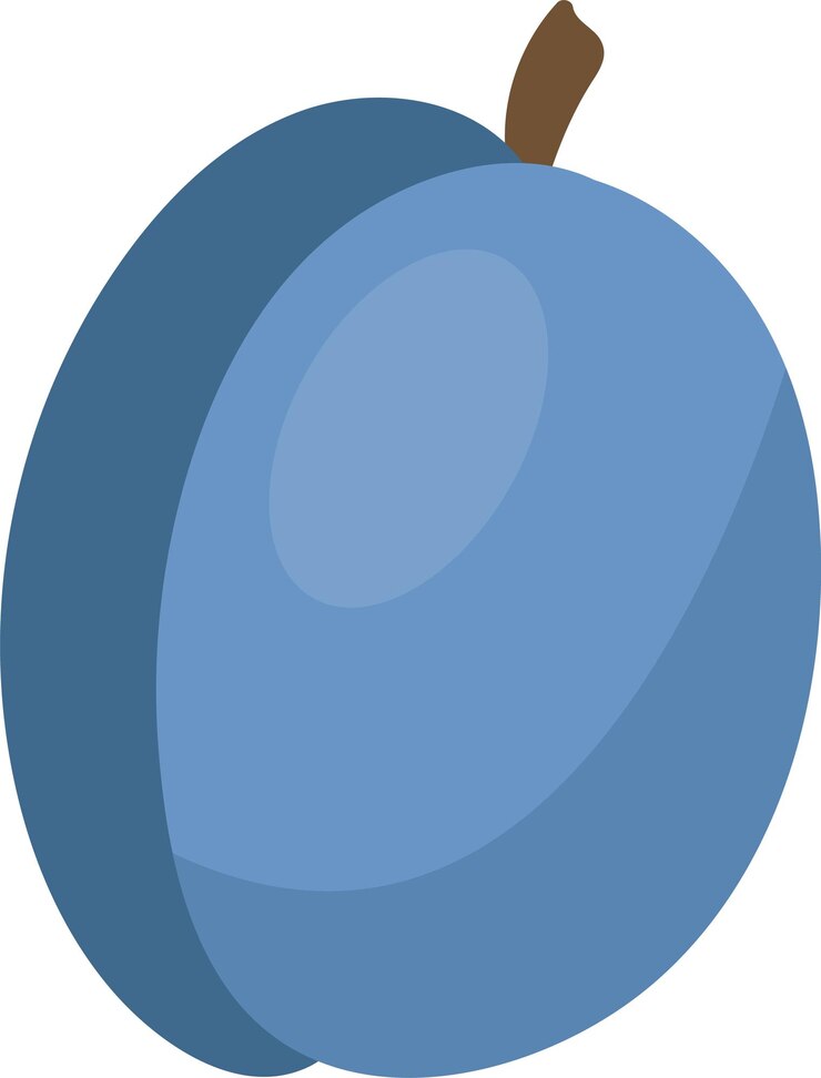 Vector icono de la fruta de ciruela