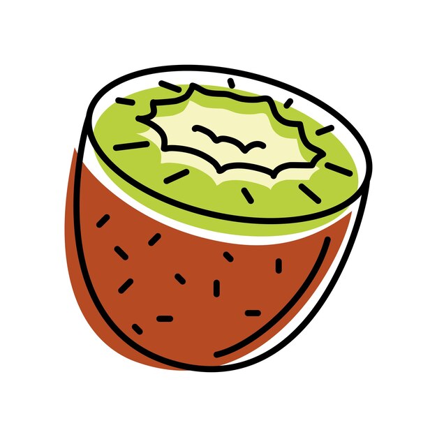 icono de fruta fresca de kiwi aislado