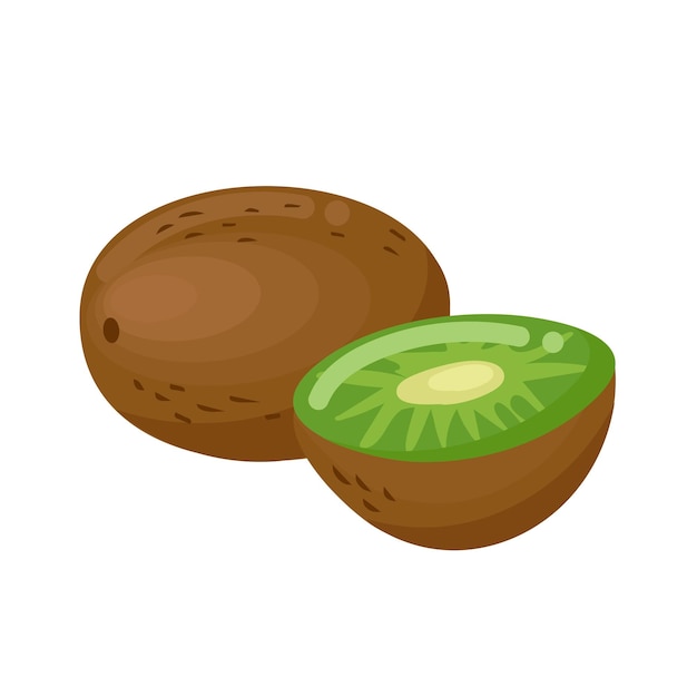 Icono de fruta de kiwi clipart avatar logotipo aislado ilustración vectorial