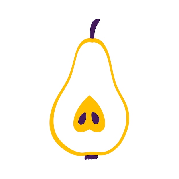 Icono de fruta de pera ilustración vectorial