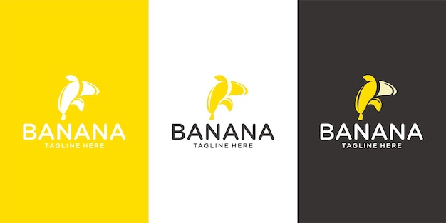 El icono de la fruta del plátano diseño moderno del logotipo
