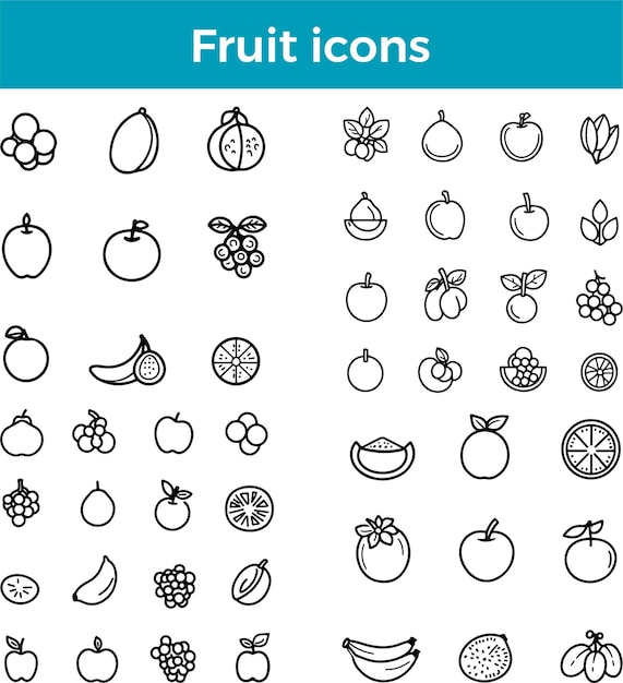Icono de la fruta producto fresco vector alimento saludable alimentación de la granja orgánica jardín cosecha símbolo tropical