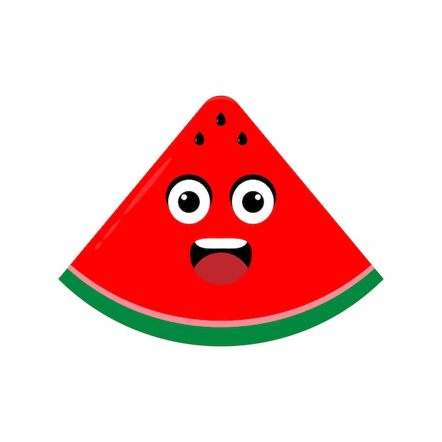 El icono de la fruta de la sandía emoji ilustración vectorial Ilustración de limón aislado en fondos blancos