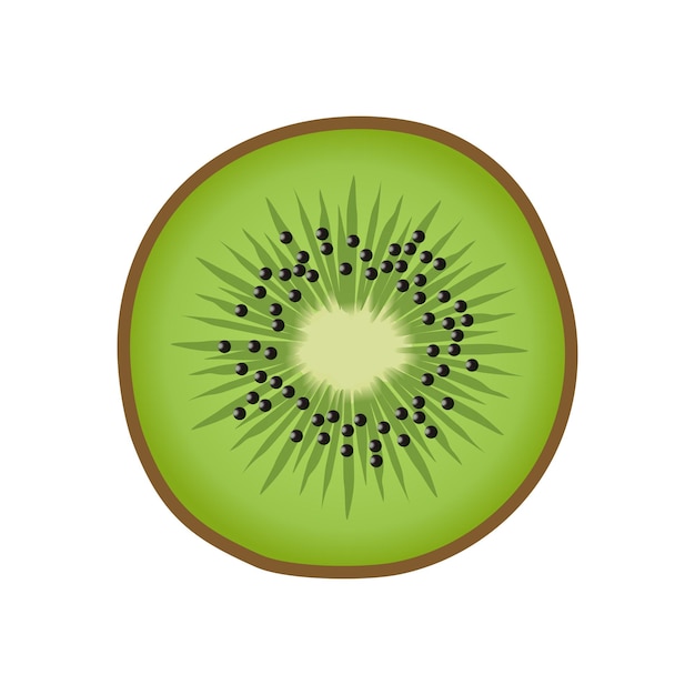 Icono de fruta simple de kiwi para la web Signo o logotipo de icono de ui redondo