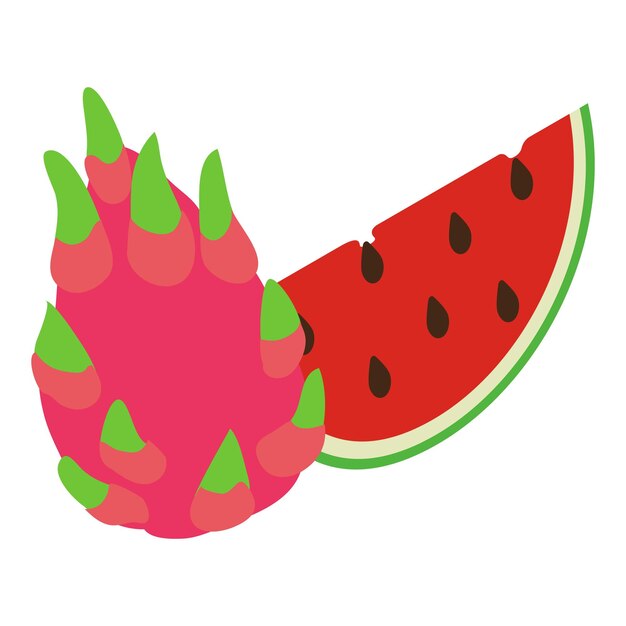 Icono de fruta tropical Ilustración isométrica del icono de vector de fruta tropical para web