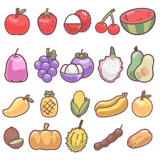 Vector icono de la fruta