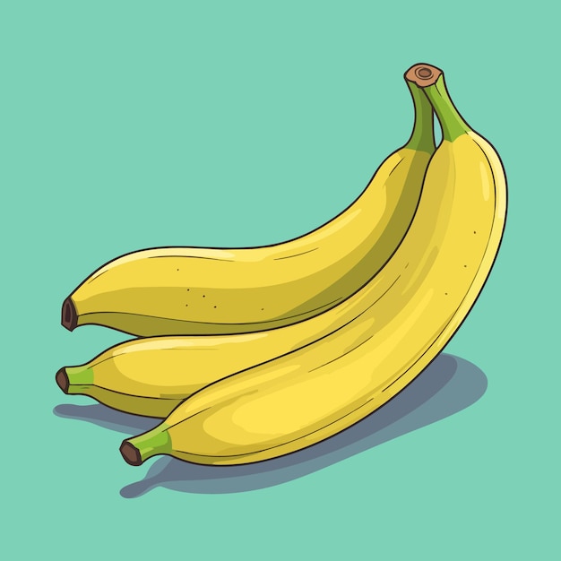 Icono de frutas de diseño plano de plátano