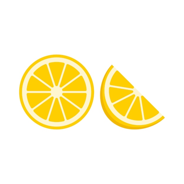 Icono de frutas de limón establecido en estilo plano Ilustración vectorial de frutas orgánicas en un fondo aislado Concepto de negocio de señales de alimentos de vitamina C