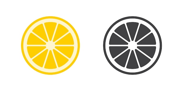 Icono de frutas de limón en estilo plano Ilustración vectorial de frutas orgánicas en un fondo aislado Concepto de negocio de señales de alimentos de vitamina C