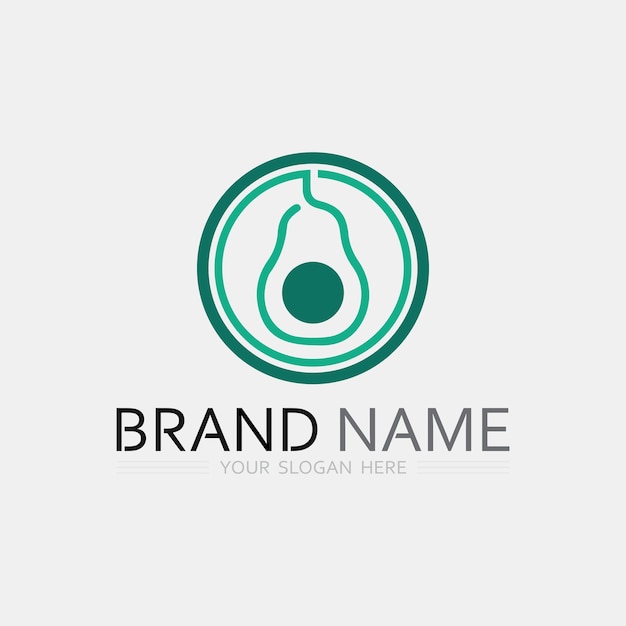 Icono de frutas y logotipo de frutas diseño de frutas frescas naturaleza tropical ilustración vectorial de alimentos