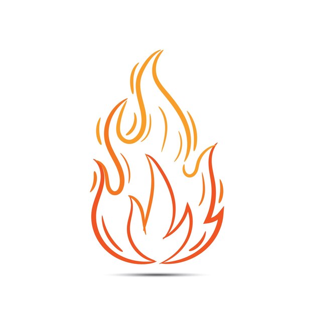 Icono de fuego caliente Hoguera de dibujos animados o llama de fogata