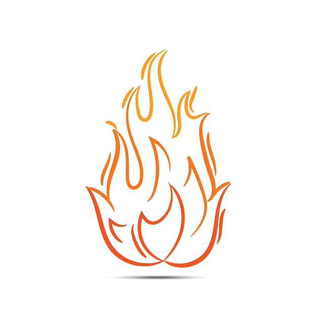 Icono de fuego caliente Hoguera de dibujos animados o llama de fogata