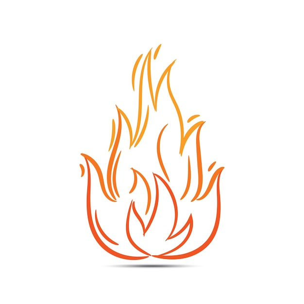 Icono de fuego caliente Hoguera de dibujos animados o llama de fogata