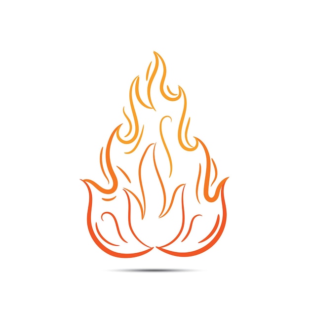 Icono de fuego caliente Hoguera de dibujos animados o llama de fogata