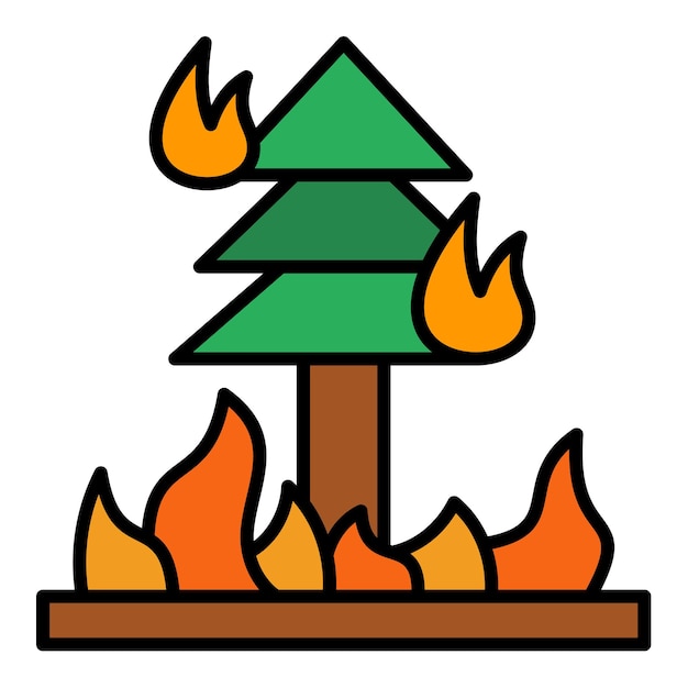 Vector icono de fuego salvaje