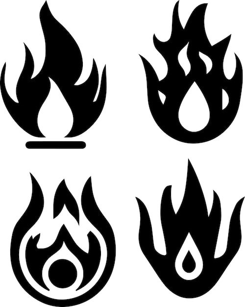 Icono de fuego vector Ilustración 2