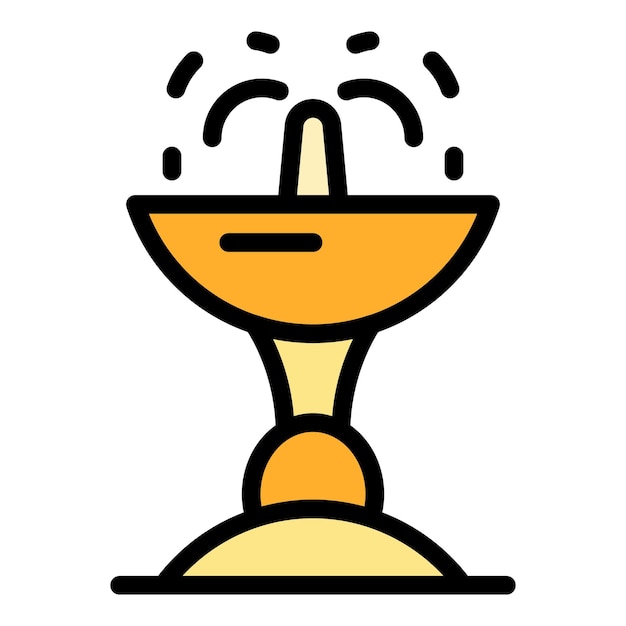 Icono de fuente pública Contorno de fuente pública Icono vectorial de color plano aislado