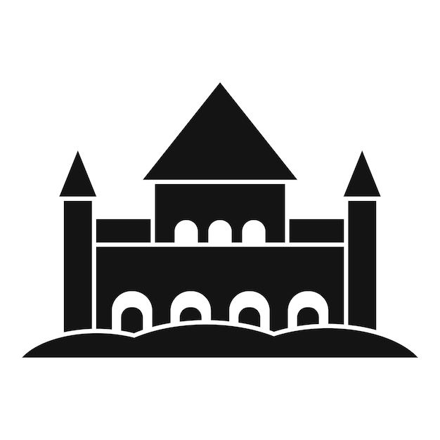 Icono de fuerte de castillo de arena Ilustración simple del icono de vector de fuerte de castillo de arena para diseño web aislado sobre fondo blanco