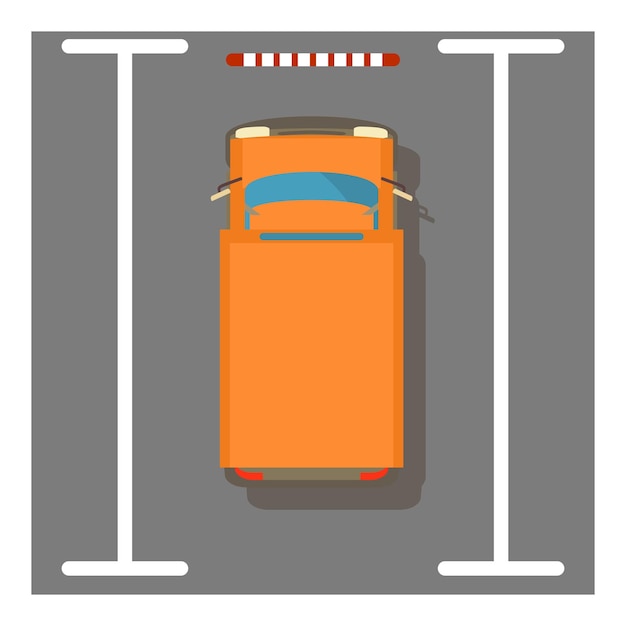 Icono de furgoneta naranja ilustración isométrica del icono de vector de furgoneta naranja para web