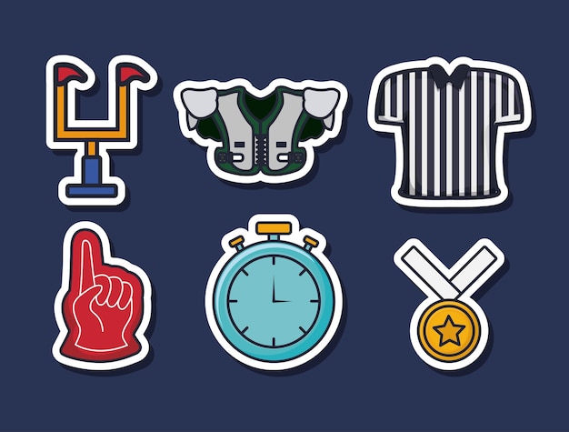 Vector icono de fútbol americano