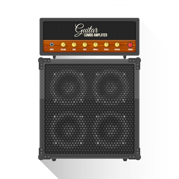 Icono de gabinete de amplificador combo de guitarra eléctrica de estilo plano