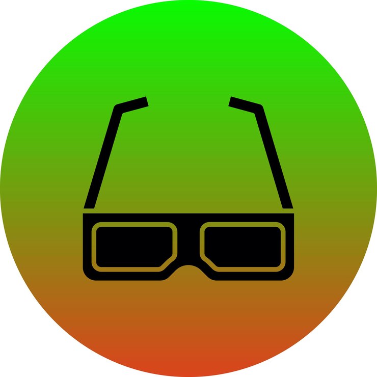 Vector icono de gafas 3d