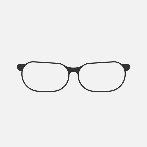 Icono de gafas aislado sobre fondo blanco Ilustración vectorial