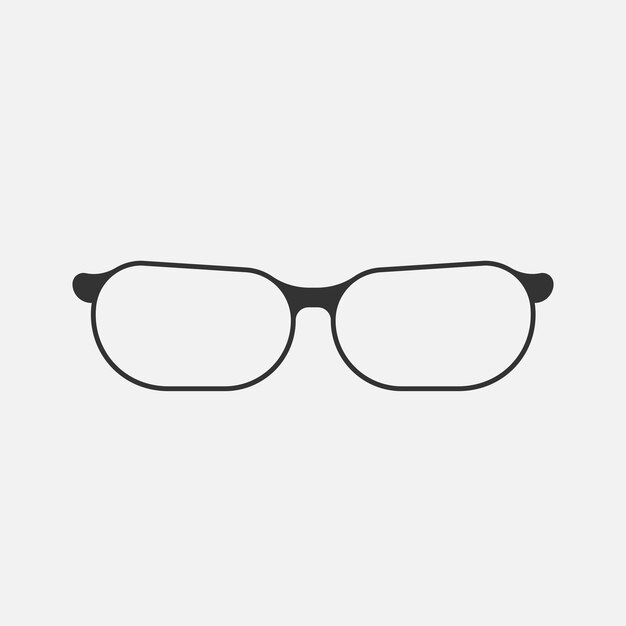 Icono de gafas aislado sobre fondo blanco ilustración vectorial