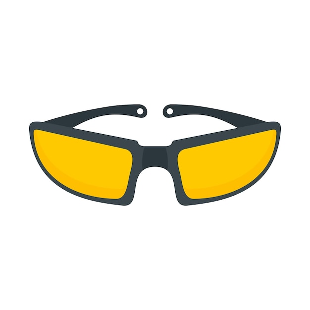 Icono de gafas de bicicleta Ilustración plana de icono de vector de gafas de bicicleta para diseño web