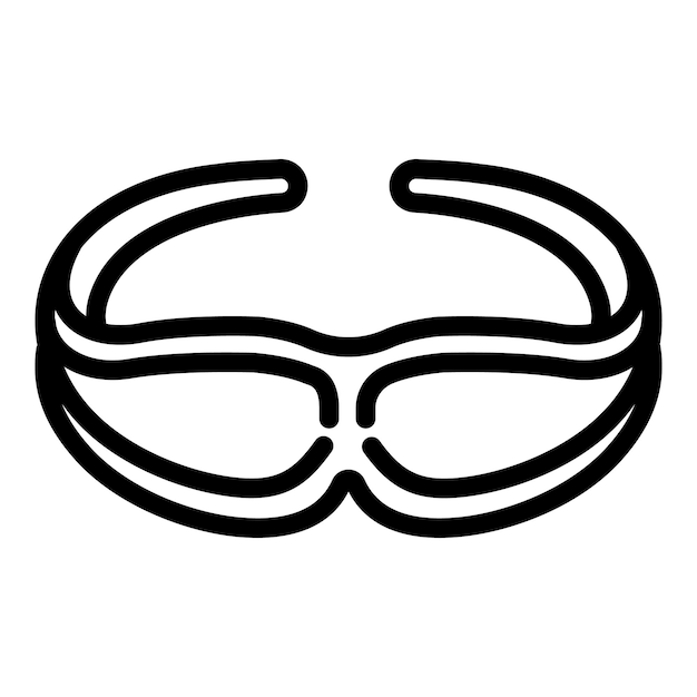 Icono de gafas de ciclismo Contorno Icono de vector de gafas de ciclismo para diseño web aislado sobre fondo blanco