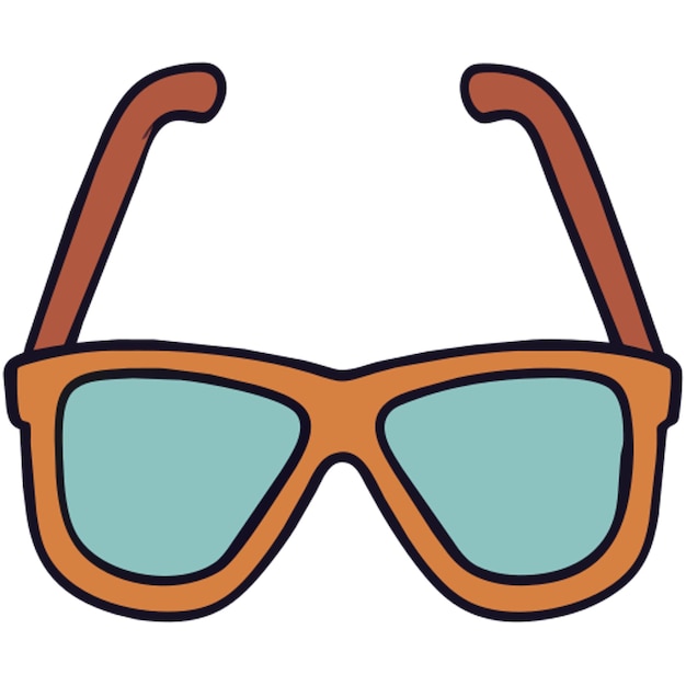 icono de las gafas de dibujos animados