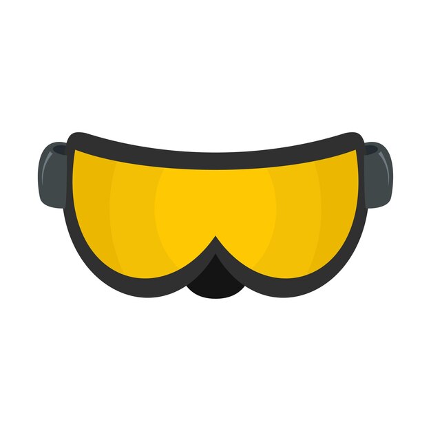 Icono de gafas de esquí Ilustración plana del icono de vector de gafas de esquí para web aislado en blanco