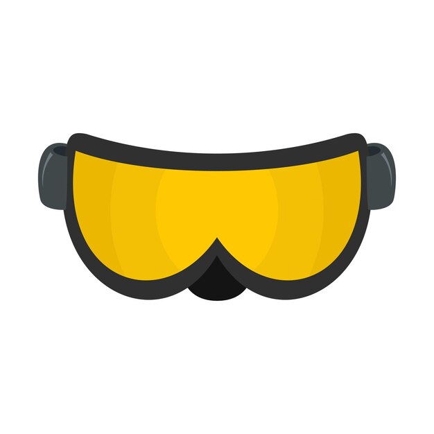 Icono de gafas de esquí Ilustración plana del icono de vector de gafas de esquí para web aislado en blanco