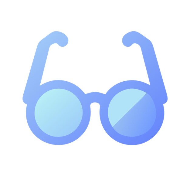el icono de las gafas con formas de colores gradiente