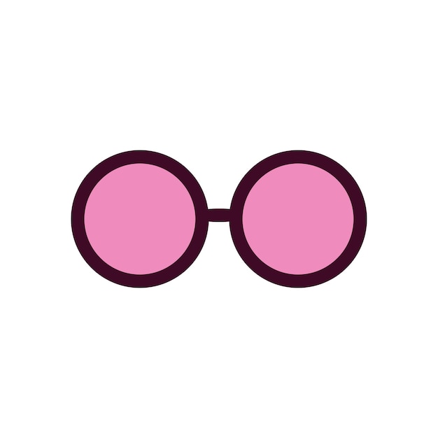 Icono de gafas Ilustración vectorial Icono de color lineal de gafas