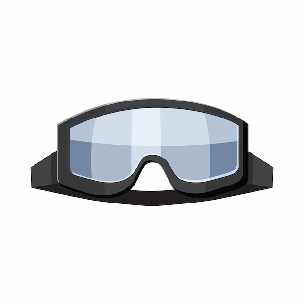 Vector icono de gafas militares en estilo de dibujos animados aislado sobre fondo blanco símbolo de equipo