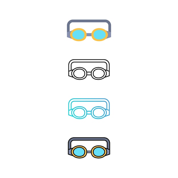 El icono de las gafas de natación