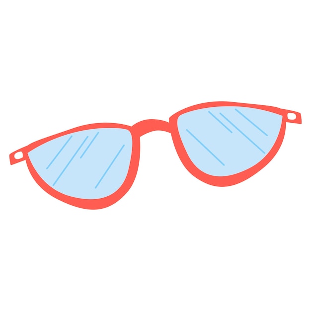 Icono de gafas para un picnic El objeto está aislado en un fondo blanco Ilustración vectorial