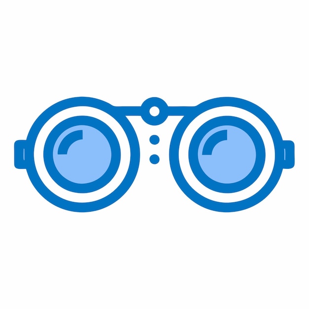 Icono de gafas de realidad virtual en fondo blanco