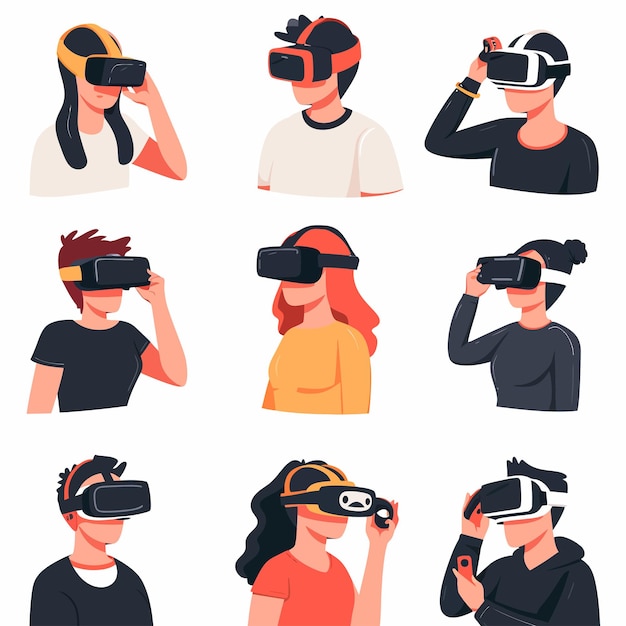 Vector icono de las gafas de realidad virtual