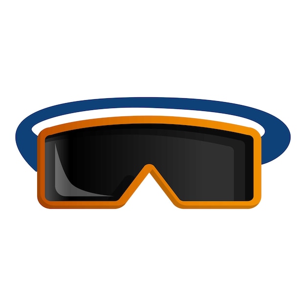 Icono de gafas de senderismo Caricatura de icono de vector de gafas de senderismo para diseño web aislado sobre fondo blanco