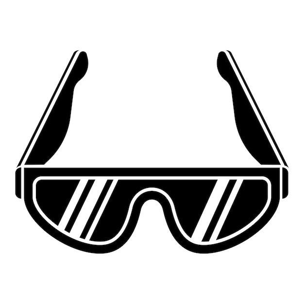 Icono de gafas de senderismo Ilustración simple del icono de vector de gafas de senderismo para diseño web aislado sobre fondo blanco