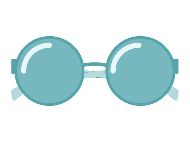 Ícono de gafas de sol con estilo Silueta de marco de gafas a la moda Accesorio para la protección de los ojos del sol