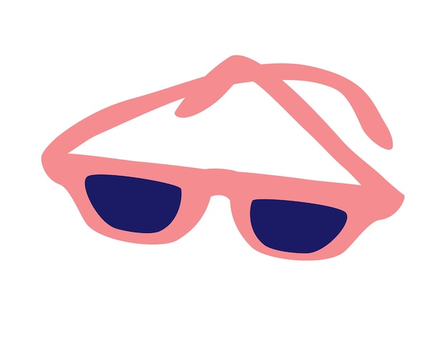 Icono de gafas de sol. Hora de verano. diseño de tela. Moda. Concepto de recreación y viajes a países cálidos. Diseño plano de ilustración de vector aislado.