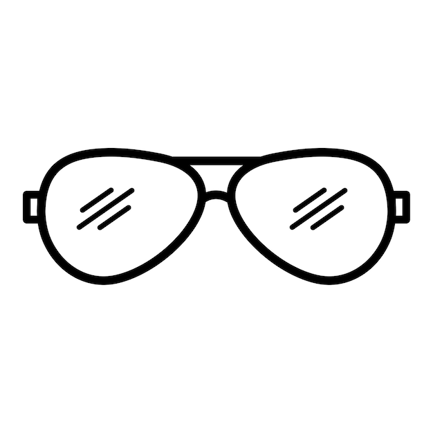 icono de gafas de sol icono aislado en fondo blanco